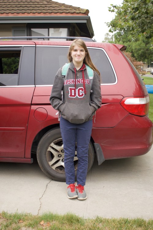 Julia's first day of high school