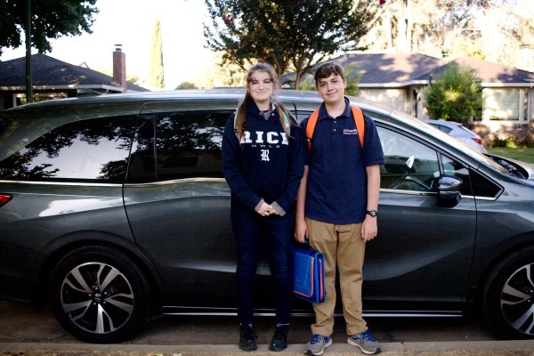 Julia and Joe on the First Day of School