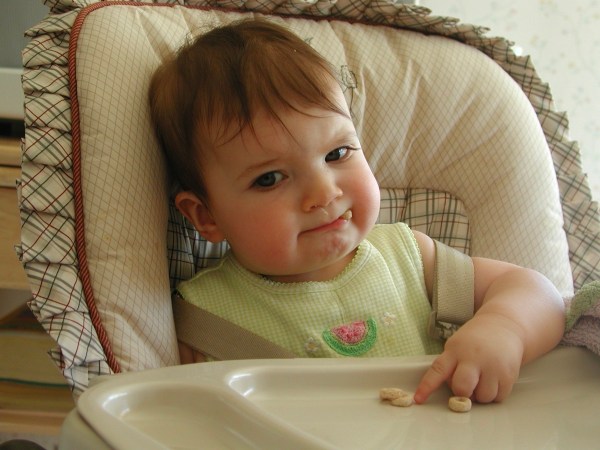 Julia eating Cheerios